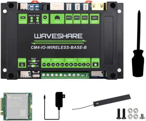 Industrial IoT 5G/4G Wireless Expansion Module Designed for Raspberry Pi Compute Module 4, 4G Module SIM7600G-H-M.2 Included @XYGStudy (CM4-IO-WIRELESS-BASE-B-Acce-A) in Saudi Arabia
