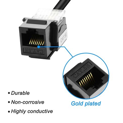 RJ45 CAT 5E Keystone Coupler Ethernet Network Cable 8P8C Female to Female Jack Insert Inline Modular Connector Adapter Cord for Wall Plates Network Ethernet Cable -20CM/7.8IN 2 PCS in Saudi Arabia