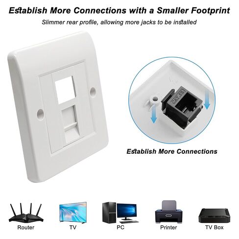RJ45 CAT 5E Keystone Coupler Ethernet Network Cable 8P8C Female to Female Jack Insert Inline Modular Connector Adapter Cord for Wall Plates Network Ethernet Cable -20CM/7.8IN 2 PCS in Saudi Arabia