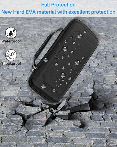 RAIACE Hard Storage Case Compatible with Logitech MX Keys Mini Advanced Illuminated Keyboard. (Case Only, Not Include The Device)- Black(Black Lining) in Saudi Arabia