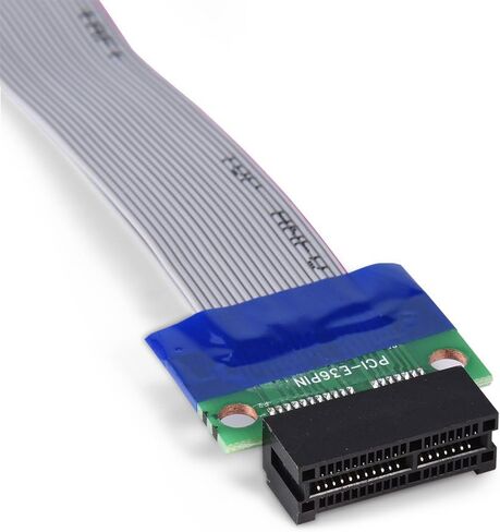 Keenso PCI Express Ribbon Cable for Graphics Card Extension - Easy to Install, Suitable for Computer Cases and Servers (PCI-E 1X to 1X) in Saudi Arabia