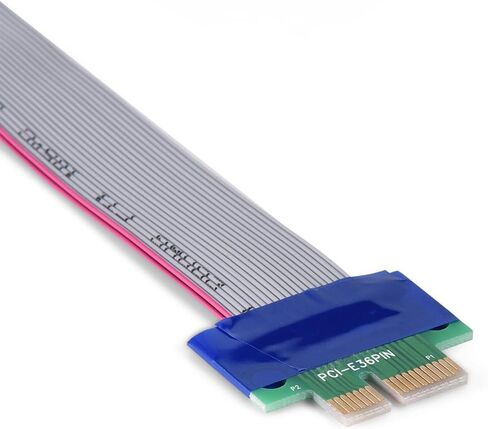 Keenso PCI Express Ribbon Cable for Graphics Card Extension - Easy to Install, Suitable for Computer Cases and Servers (PCI-E 1X to 1X) in Saudi Arabia