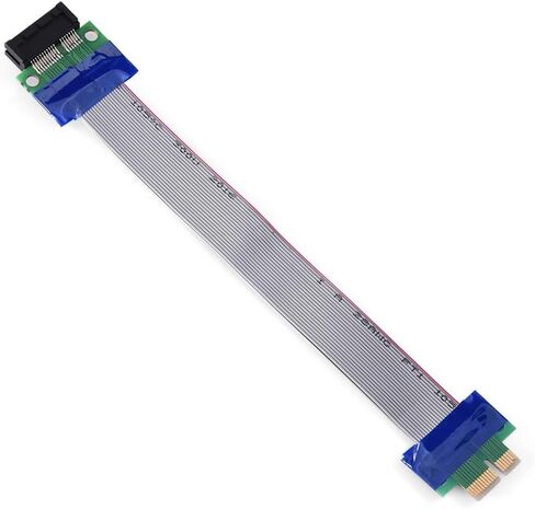 Keenso PCI Express Ribbon Cable for Graphics Card Extension - Easy to Install, Suitable for Computer Cases and Servers (PCI-E 1X to 1X) in Saudi Arabia