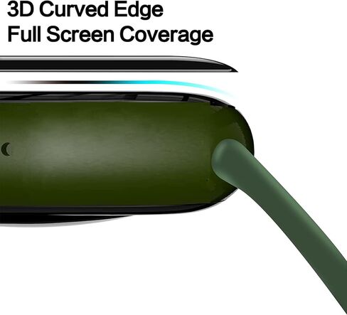 متوافق مع واقي شاشة الساعة الذكية AcclaFit، غشاء واقي شاشة PET بتغطية كاملة ثلاثية الأبعاد من Lamshaw متوافق مع ساعة AcclaFit P5 الذكية - 1.85 بوصة (أسود - 3 عبوات) in Kuwait