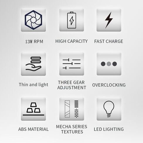 Compressed Air Duster, 130000 RPM Portable Handheld with Flashlight SOS Function, Rechargeable Multi Functional Electric Air Duster for Cars Computers Keyboards (Gray) in Saudi Arabia