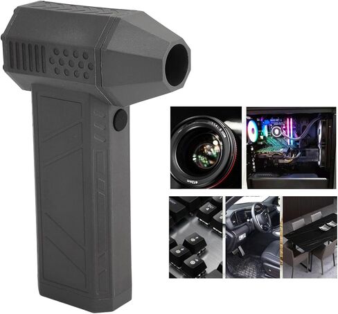 Compressed Air Duster, 130000 RPM Portable Handheld with Flashlight SOS Function, Rechargeable Multi Functional Electric Air Duster for Cars Computers Keyboards (Gray) in Saudi Arabia