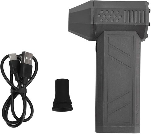 Compressed Air Duster, 130000 RPM Portable Handheld with Flashlight SOS Function, Rechargeable Multi Functional Electric Air Duster for Cars Computers Keyboards (Gray) in Saudi Arabia