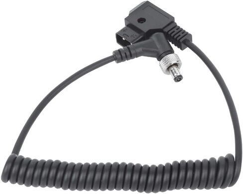 DTAP to DC Port Power Supply Cable, DC Monitor Supply Cable, Plastic Black Spring Power Wire 40-80cm Length with Lock Fixed More Stable for BMCC BMPC ATOMOS Monitor in Saudi Arabia
