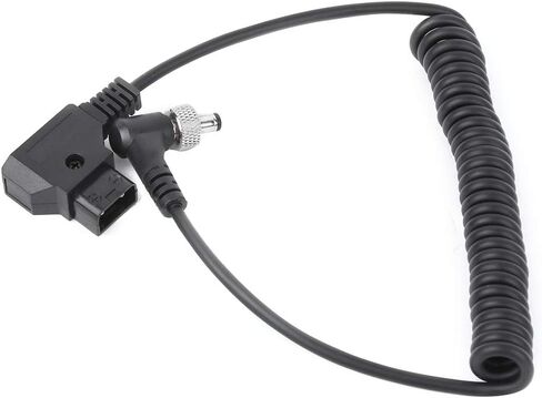 DTAP to DC Port Power Supply Cable, DC Monitor Supply Cable, Plastic Black Spring Power Wire 40-80cm Length with Lock Fixed More Stable for BMCC BMPC ATOMOS Monitor in Saudi Arabia