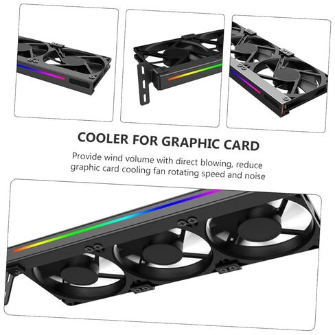 مروحة تبريد بطاقة الرسومات Argb 5v، مبرد RGB صامت لوحدة معالجة الرسومات، مروحة بطاقة فيديو صغيرة بفتحة Pci متوافقة مع نظام تبريد الكمبيوتر المكتبي in Kuwait
