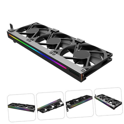 مروحة تبريد بطاقة الرسومات Argb 5v، مبرد RGB صامت لوحدة معالجة الرسومات، مروحة بطاقة فيديو صغيرة بفتحة Pci متوافقة مع نظام تبريد الكمبيوتر المكتبي in Kuwait
