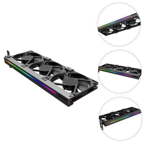 مروحة تبريد بطاقة الرسومات Argb 5v، مبرد RGB صامت لوحدة معالجة الرسومات، مروحة بطاقة فيديو صغيرة بفتحة Pci متوافقة مع نظام تبريد الكمبيوتر المكتبي in Kuwait