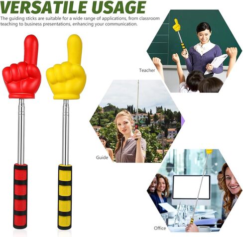 Homoyoyo 2pcs مؤشر المعلمين تلسكوبي قابل للسحب مؤشر المعلم العصي الإصبع للمدرسة الابتدائية مؤتمر التدريس كائن تعليمات الفصول الدراسية in Kuwait