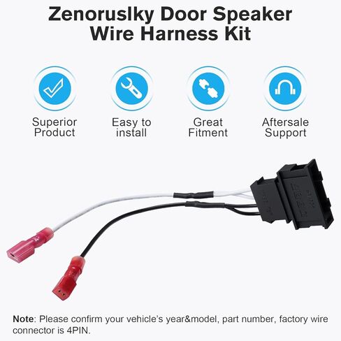 Speaker Wire Adapter Compatible with VW Volkswagen Beetle Jetta Golf Passat GLI GTI 99-19,72-6601 Car Door Speaker Wiring Harness Cable Connector Plug in Saudi Arabia