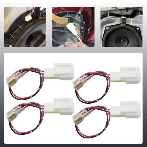 4-Pack Car Door Speaker Wiring Harness Adapter Connector Plugs for 2007-2013 Yaris Only Front Door in Kuwait