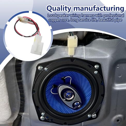 4-Pack Car Door Speaker Wiring Harness Adapter Connector Plugs for 2007-2013 Yaris Only Front Door in Kuwait