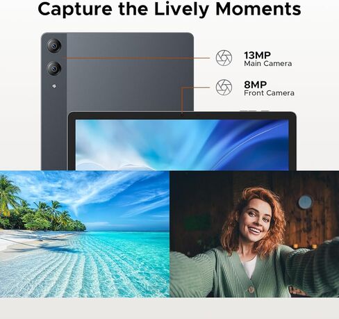 DOOGEE Tab E3 Pro 13 inch Android Tablet,11000mAh Large Battery,Helio G100 Octa Core Android 15 Tablet,32GB+256GB with Gemini AI,90Hz Display Gaming Tablets,13MP+8MP,7.9mm Ultra-Thin Body,Face Unlock in Kuwait