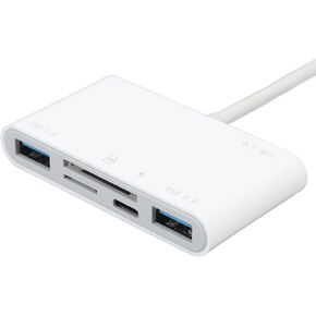 6 in 1 Memory Card Reader, USB C Multiport Adapter for SD TF Card, Type C to USB3.0 USB2.0 Adapter, Plug and Play for Mobile Phones, Laptop, Computers in Kuwait