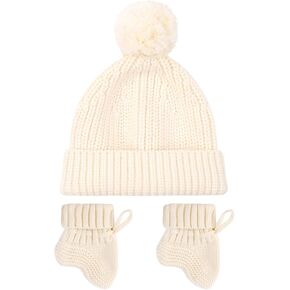 مجموعة أحذية أطفال كروشيه مريحة وقبعات محبوكة لحديثي الولادة جوارب حياكة دافئة ناعمة بونيه 0-6 in Kuwait