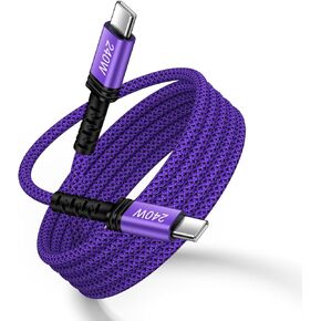 USB C to USB C Cable 240W Fast Charging Type C Charger Cord 10FT Long Braided USB C Car Charger Cable for iPhone 17 Pro Max/16 Pro Max/16e/16 Plus/15 Pro/15 Plus/MacBook Pro/Air/iPad Pro/Air/Samsung in Kuwait