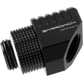 Barrowch G1/4" زاوية 45 درجة موسع دوار مناسب ذكر إلى أنثى FBFTWT45-V2 إصدار خاص محدود (أسود) in Kuwait