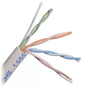 1585A 009Z1000 CAT5e كابل كامل، 24/4 صلب قبل الميلاد، غير محمي، CMP، 1000 قدم (304.8 م)، أبيض in Kuwait