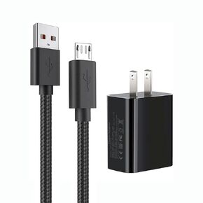 Replacement Fast Charging Charger Braided Cable Compatible with for Kindle Paperwhite, Kindle Fire, Amazon Fire Tablet, Fire 7 HD 8 10 Plus Tablet. (5 Ft Black) in Saudi Arabia