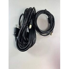 [مدرج في قائمة UL] سلك طاقة تيار متردد OMNIHIL بطول 15 قدم + كابل USB-B بطول 8 قدم متوافق مع الماسح الضوئي للأفلام Canon CanoScan FS-4000US مقاس 35 مم in Kuwait