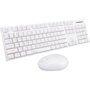 Cuifati Wireless Keyboard and Mouse Combo, Keys Full Sized Ergonomic Computer Keyboard with Wireless Mouse, Contoured Shape, for PC, Laptop, Desktop (Black) in Saudi Arabia