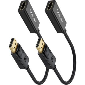 4K Display Port to HDMI Adapter 5-Pack, Uni-Directional DisplayPort (DP) to HDMI Adapter Male to Female Converter Compatible with Laptop/Computer/AMD/NVIDIA, Monitor/HDTV/Projector in Kuwait