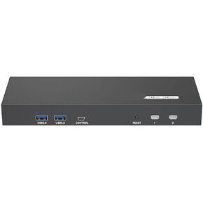Two Monitor HDTV KVM Switcher for 2 Computers with 4K 60Hz USB3.0 Hotkeys Controls and Sound Output in Kuwait