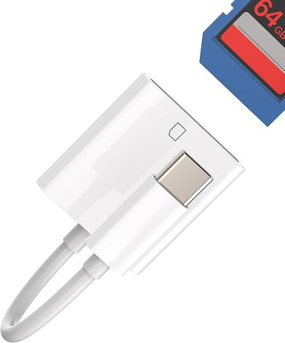 محول ذاكرة كاميرا بمنفذ USB C لـ iPhone USB C من النوع C متوافق مع Samsung 15 Pro Max Plus لجهاز iPad 10、Air4/5、Mini、Pro 12.9 MacBook Thunderbolt Cable Compact Flash Drive Dongle in Kuwait