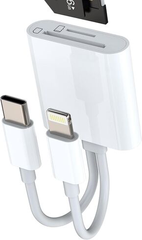 Type C Lightning to SD Micro SD Card Reader Adapter USB C for Apple for iPhone 15 Pro MAX Plus for iPad MacBook Air Compatible for Samsung Card Reader Compact Flash Connector Memory Stick Cable in Saudi Arabia