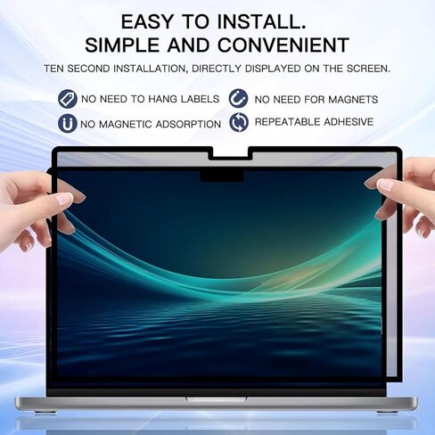 Magnetic Privacy Screen for MacBook Air 15.3 Inch 2023–2025 (M2/M3/M4) | Anti Spy Laptop Screen Protector, Blue Light Filter, HD Clarity, Reusable Magnetic Filter in Saudi Arabia