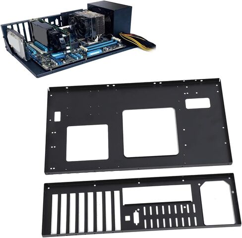 حقيبة كمبيوتر للألعاب DIY، حامل هيكل مفتوح للكمبيوتر للوحة الأم ATX/M ATX/ITX، تدعم اللوحة الرئيسية للخوادم X79 X99، SSD/HDD، تصميم فتحة توجيه الكابل in Kuwait