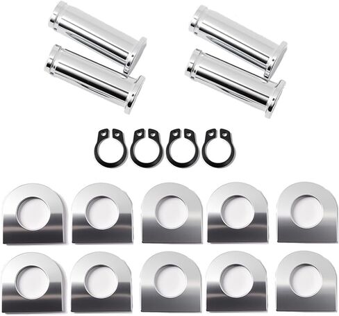 Motorcycle Footpeg Mount Kit, 2 Sets with Pins, Springs, Washers for Harley Davidson Rider/Passenger Pegs (Black) in Saudi Arabia