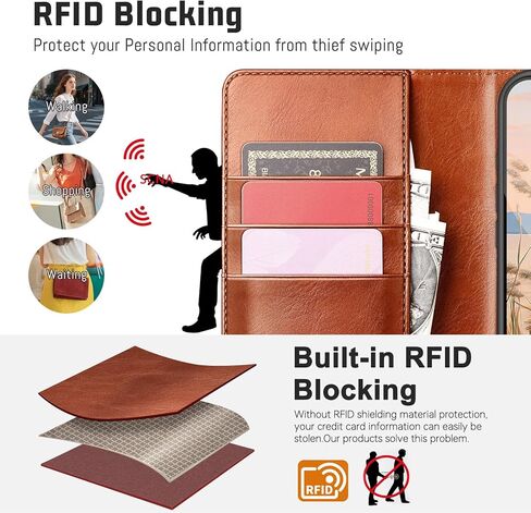DJBull 2-in-1 Detachable Wallet Case for iPhone 16 Pro Max 6.9" RFID Blocking Flip Folio with Card Holder | PU Leather Shockproof Protective Cover Women Men for Apple 16 Pro Max Phone Case Light Brown in Saudi Arabia