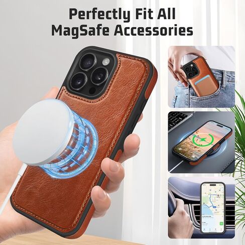 DJBull 2-in-1 Detachable Wallet Case for iPhone 16 Pro Max 6.9" RFID Blocking Flip Folio with Card Holder | PU Leather Shockproof Protective Cover Women Men for Apple 16 Pro Max Phone Case Light Brown in Saudi Arabia