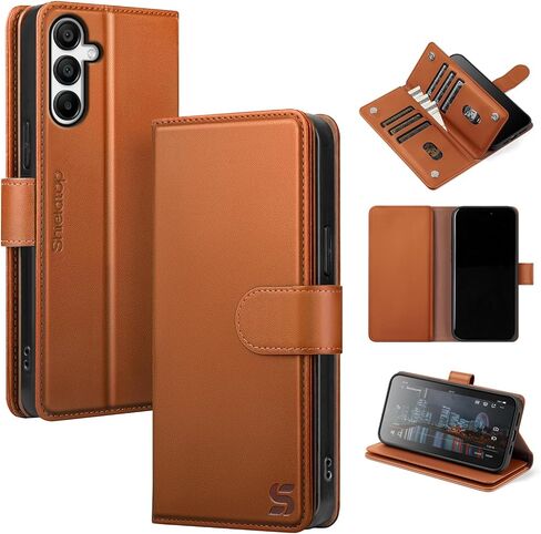 Compatible with Samsung Galaxy A54 5G Wallet Case with Card Holder,Women Men RFID Blocking PU Leather Folio Flip TPU Protective Cover Credit Card Slots,Phone Case for Galaxy A54,Light Brown in Saudi Arabia