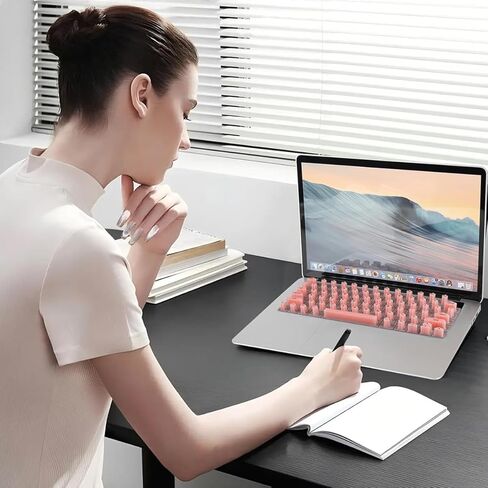 غطاء لوحة المفاتيح للأظافر الطويلة، متوافق تمامًا مع 2021-2024 MacBook Pro 14/16، MacBook Air 13/15. تغليف صندوق هدايا، غطاء لوحة مفاتيح من السيليكون المرتفع - مثالي للاستخدام في المكتب والدراسة (أبيض) in Saudi Arabia