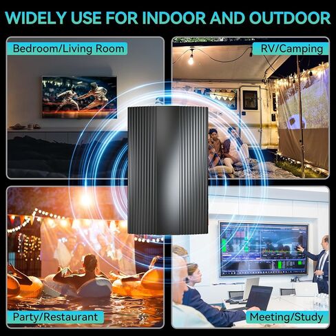 2026 Upgraded TV Antenna Indoor Up to 3600+ Miles Range, Digital Antenna for Smart Tv Indoor/Outdoor Local Channels, Strongest Hdtv Antenna for 8K 4k 1080p - Amplifier Signal Booster & 38ft Coax Cable in Kuwait