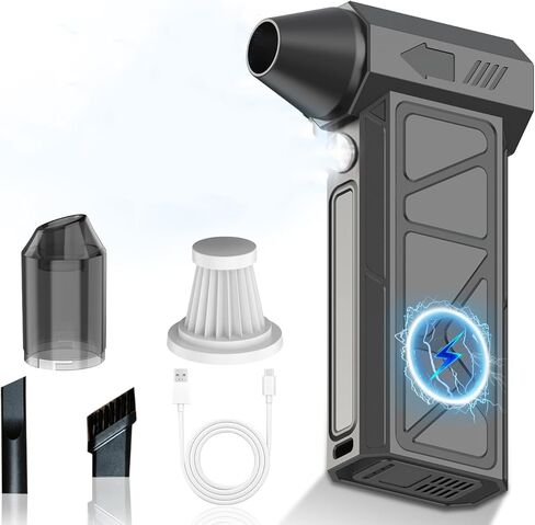 Multi Functional Fan Air Duster - Violent Fan Suitable for Cars, Houses, Computer Keyboards, and Outdoor use,Portable Rechargeable in Saudi Arabia