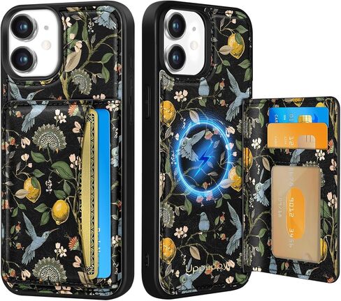 for iPhone 17 Case with Wallet - Fits 4 Card Slots, Compatible with MagSafe for Women Aesthetic Durable PU Leather Credit Card Holder Kickstand Phone Cover for Apple 17, Polka Dots in Saudi Arabia