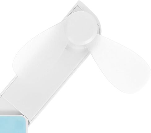 NOLITOY مروحة صغيرة USB برأسين محمولة قابلة لإعادة الشحن ومروحة محمولة قابلة للطي جهاز تبريد الهواء للسفر والاستخدام الخارجي باللون الأبيض in Kuwait