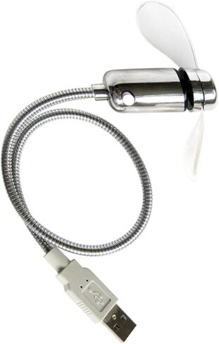 مروحة ساعة USB من HOMSFOU مع شاشة عرض LED للوقت، مروحة تبريد صغيرة محمولة تعمل بمنفذ USB للاستخدام في المكتب والمكتب المنزلي in Kuwait