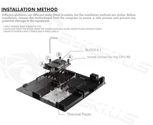 Bykski CPU-SP5-SR كتلة مياه معدنية متينة بالكامل لوحدة المعالجة المركزية لـ AMD EPYC (مقبس SP5/LGA 6096) - الاستخدام المستمر in Saudi Arabia