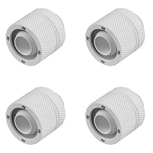 Bitspower G1/4" إلى 3/8" ID، OD 5/8" OD ضغط مناسب للأنابيب الناعمة، CC3 Ultimate، أبيض فاخر، 4 عبوات in Kuwait