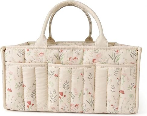 Baby Diaper Caddy Organizer, Portable Nursery Storage Basket for Newborn Essentials, Changing Table & Car Caddy Organizer, Gift for Baby Shower, Registry Must-Have for Boy Girl, Green in Saudi Arabia
