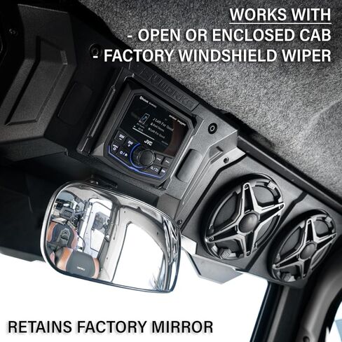 SSV Works Plug-and-Play 4-Speaker Overhead Sound Bar with MR305 Bluetooth Radio - for CanAm Defender | 2018-2026 HD10 & 2026-UP HD11 250-WP-DF4A in Kuwait