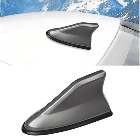 Car Shark Fin Antenna Cover, Vehicle Top Roof Aerials AM FM Radio Signal Base with Adhesive Tape, Automotive Shark Antenna Replacement Accessories, Universal for Truck Motorcycle RV (Black) in Kuwait